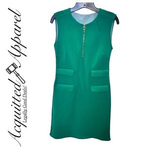 Tory Burch Scuba Style Bright Green Dress